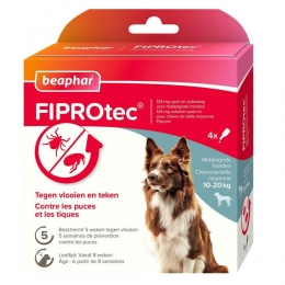 BeapharFiprotecAntiTeken-enVlooiendruppelsHond10-20kg4stuks