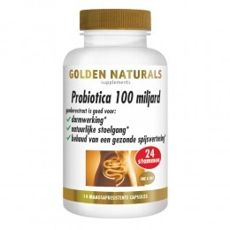 GratisVerzendingGoldenNaturalsProbiotica100MiljardMaagsapresistent14vegacapsules