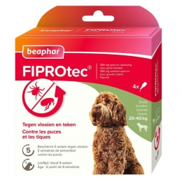 BeapharFiprotecAntiTeken-enVlooiendruppelsHond20-40kg4stuks