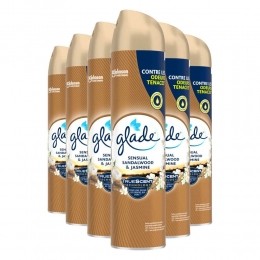 6xGladeLuchtverfrisserSpraySensualSandalwoodJasmine300ml