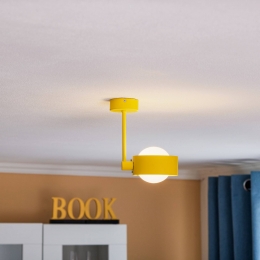 ArgonPlafondlampMadovanstaalgeel1-lamp