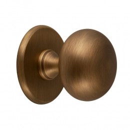 HardbrassVoordeurknopIRIS72mm-matbrons
