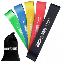 Weerstandsbanden-Setvan5-Incldraagtas-ResistanceBand-FullbodyWorkout-GorillaSports
