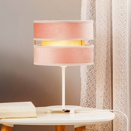 DuollaTafellampGoldenDuohoogte30cmlichtrozegoud