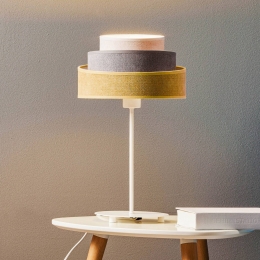 DuollaTafellampPastelTriomosterdgrijslichtgrijsH50cm