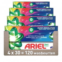 4xAriel3in1WasmiddelPodsColor30stuks