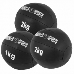 MedicijnBalsetvan3-6kg-12en3kg-Medicineball-Trainingsballen-Leer-GorillaSports