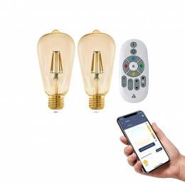 EGLOconnectE27ST64lamp55W500lm2200K2st