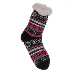 DamesHuissokkenMetAntislipZoolIceFlowerStripes