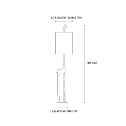 LucideExtravaganzaMissTallvloerlampmatgoud