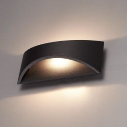 LowaLEDwandlamp-3000Kwarmwit-6Watt-Updownlight-IP54voorbinnenenbuiten-Modernemuurlamp-Tweezijdig-Zwartvoorbinnenenbui