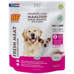 BFPetfoodVleesvoedingEend-Kip7x90gr