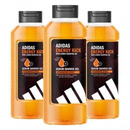 3xAdidasShowerGelActiveSkinMindEnergyKickM400ml