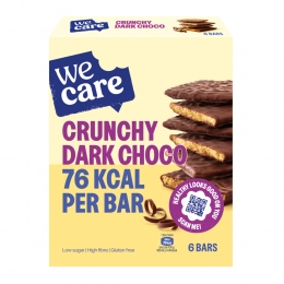 2xWeCareBarsCrunchyDarkChoco102gr