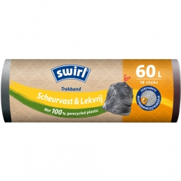 SwirlVuilniszakkenmetTrekband60liter10stuks
