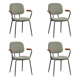 Bronx71ScandinavischeeetkamerstoelOskargroengerecycledestof-