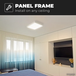 Opbouwframevoor62x62HoftronicLEDpanelen-63mm-Wit