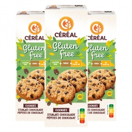3xCralCookiesmetstukjesChocoladeGlutenvrijenLactosevrij150gr