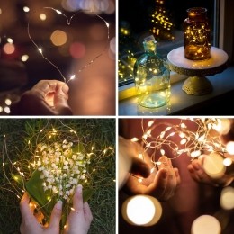 SolarLichtsnoerTwinkle-100LEDs-10meter-Fairylights-3000Kwarmwit-8lichtstanden-Schemerschakelaar-IP44waterdicht-koperdraad