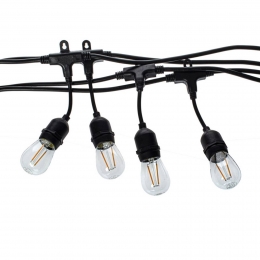 Eko-LightBuitenlichtkettingGarlandazwartIP4410m10-lamps