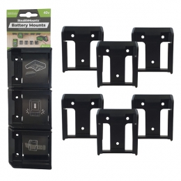 StealthMountsBM-GW40-BLK-6AccuhoudersVoorGreenworks40v-Zwart-6Stuks