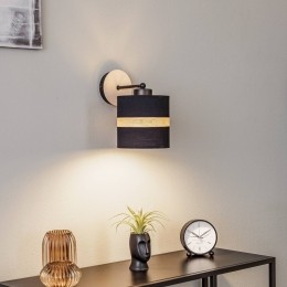 Eko-LightWandlampTerravanhoutentextielzwart