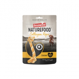 6xRosewoodNaturefoodHondensnackCollageenRopeChickenS100gr
