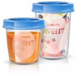 PhilipsAventBewaarbekersvoorBabyvoeding180240ml2stuks