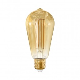 SmartE27LEDFilamentLamp-7Watt806lumen-ST64Amberkleurigglas-1800-3000KDimbaar-Edisonlamp