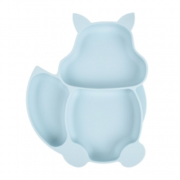 Dutsi-SiliconenBabyenKindBord-ZuignapBord-BabyblauwVosje