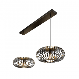 Cosmos-LEDHanglamp-2spots-Dimbaar-E27Fitting-Zwart