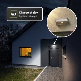 Setvan2Macon-LEDSolarWandlampen-slimdesign-metPIRbewegingssensor-Zwart-Warmwitlicht-36LEDs-IP44