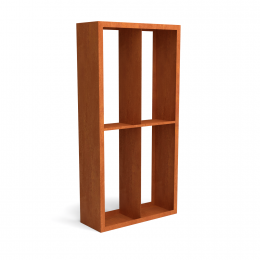 Eguracortenstaalhoutopslagonderverdeling4vakken1000x385x2000mmGeroba-Geroba