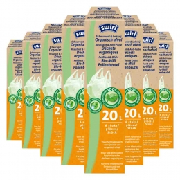 8xSwirlPedaalemmerzakkenBio20liter6stuks