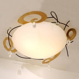 HollnderSmaakvolleplafondlampCASINOmetkristal