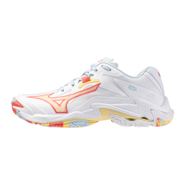 MizunoWAVELIGHTNINGZ8VolleybalschoenenWitCalypsoCoralPaleBananaDamesMaat39