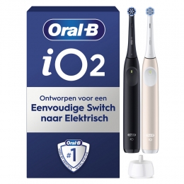 Oral-BElektrischeTandenborsteliO2DuoZwartRoze1set