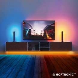 DoubleRadiance-LEDBar-RGBFlowColorlichtbalkenTafellamp-GoogleAssistantAmazonAlexa-WiFiBluetooth-MusicSync-ColorAmbiance-