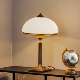 JupiterTafellampPetroglasoudmessingkleurighoogte50cm