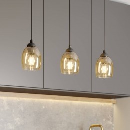 HELAMHanglampBrillant3-lampsamber