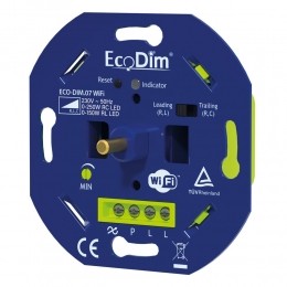 SmartLEDWiFidimmer-0-250Watt-Druk-Draaiknop-Faseafsnijdingenaansnijding-Tuyabased-ECO-DIM07