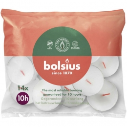 BolsiusTheelichtenWit10branduren14stuks