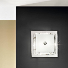 austroluxOntarioplafondlamp39cmchroomkleurigglas