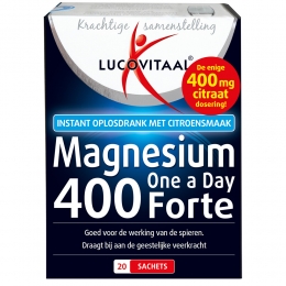 GratisVerzending3xLucovitaalMagnesium400ForteOneaDay20sachets