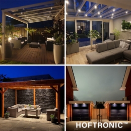 Sienna-12xinbouwspotsveranda-DimbaarLED-Completesetmetafstandsbediening-Kantelbaar-PlugPlay-12Volt3watt-2700K200lumen-IP