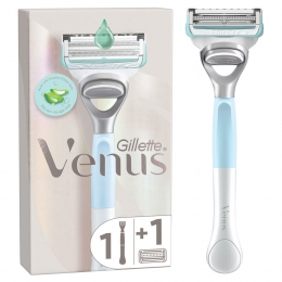4xGilletteVenusvoorHuidenSchaamhaarScheersysteemen1Scheermesje1set