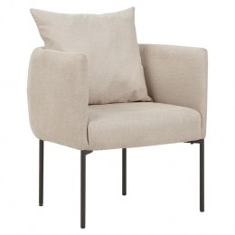 Beliani-MALMOS-Fauteuil-Lichtbeige-Kunstlinnen