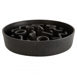 District70HondenvoerbakAnti-schrokbakBamboodonkergrijsMaat21cm