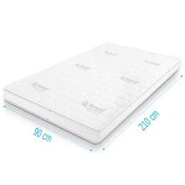 TopdekmatrastraagschuimTencelDeluxe90x210dikte11cm