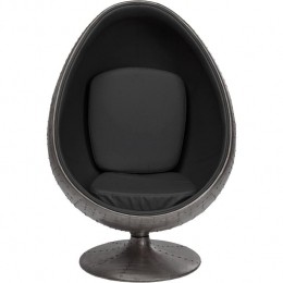 DraaifauteuilEyeBallfluweelzwartKareDesign